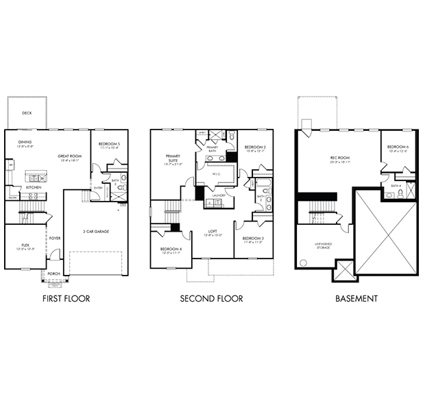 Chatham Floorplan at a Meritage Homes community in Charlotte, NC.