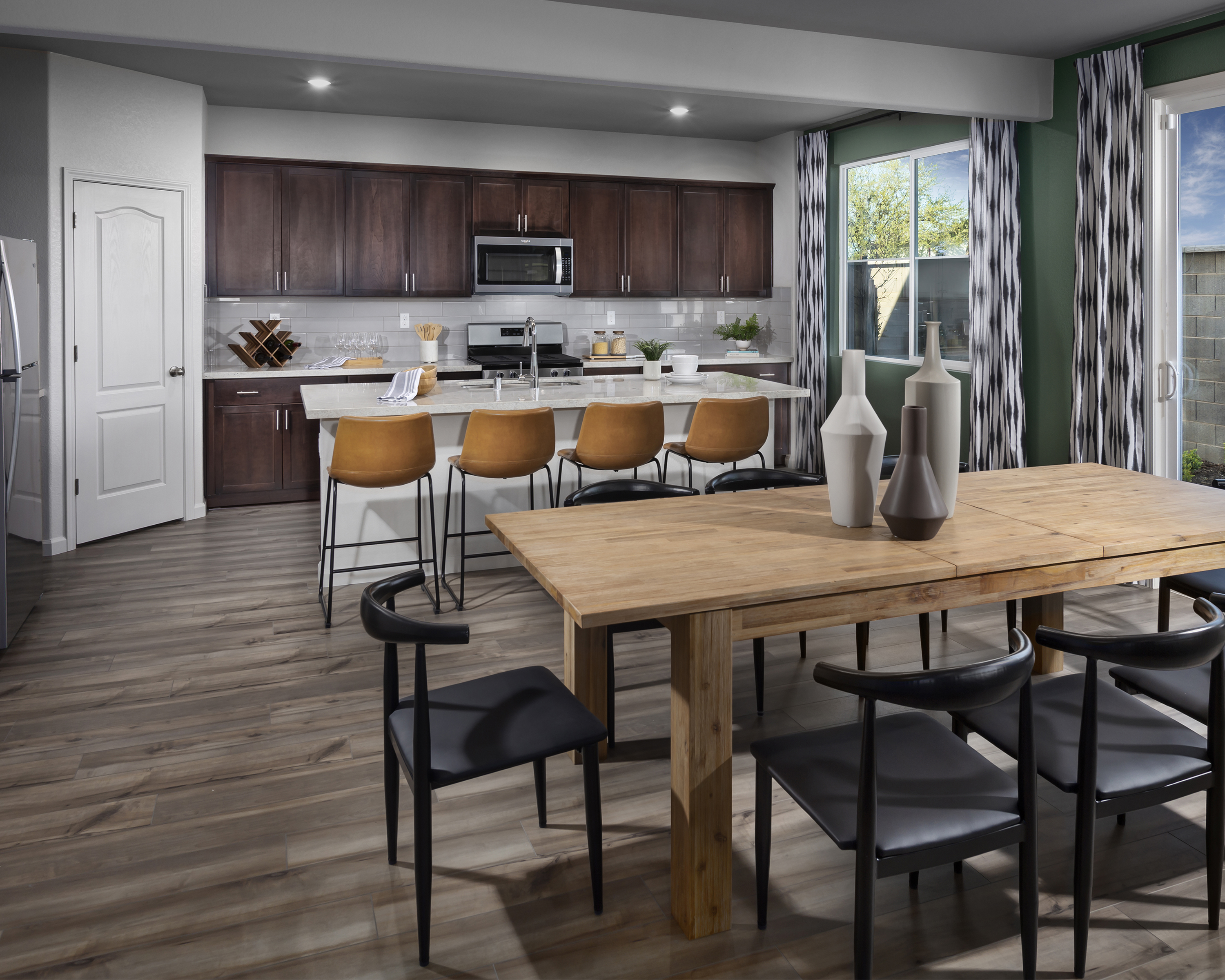 Residence 2 great room modeled at a nearby Meritage community.