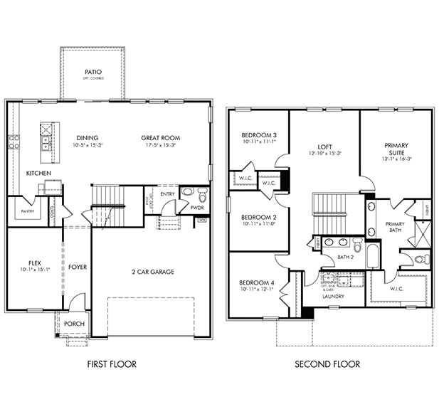 Dakota floorplan at a Meritage Homes Community in Huntsville, Alabama.