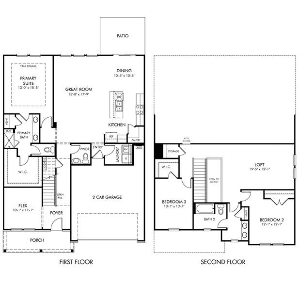 Cottonwood floorplan at a Meritage Homes community in Charlotte, NC.