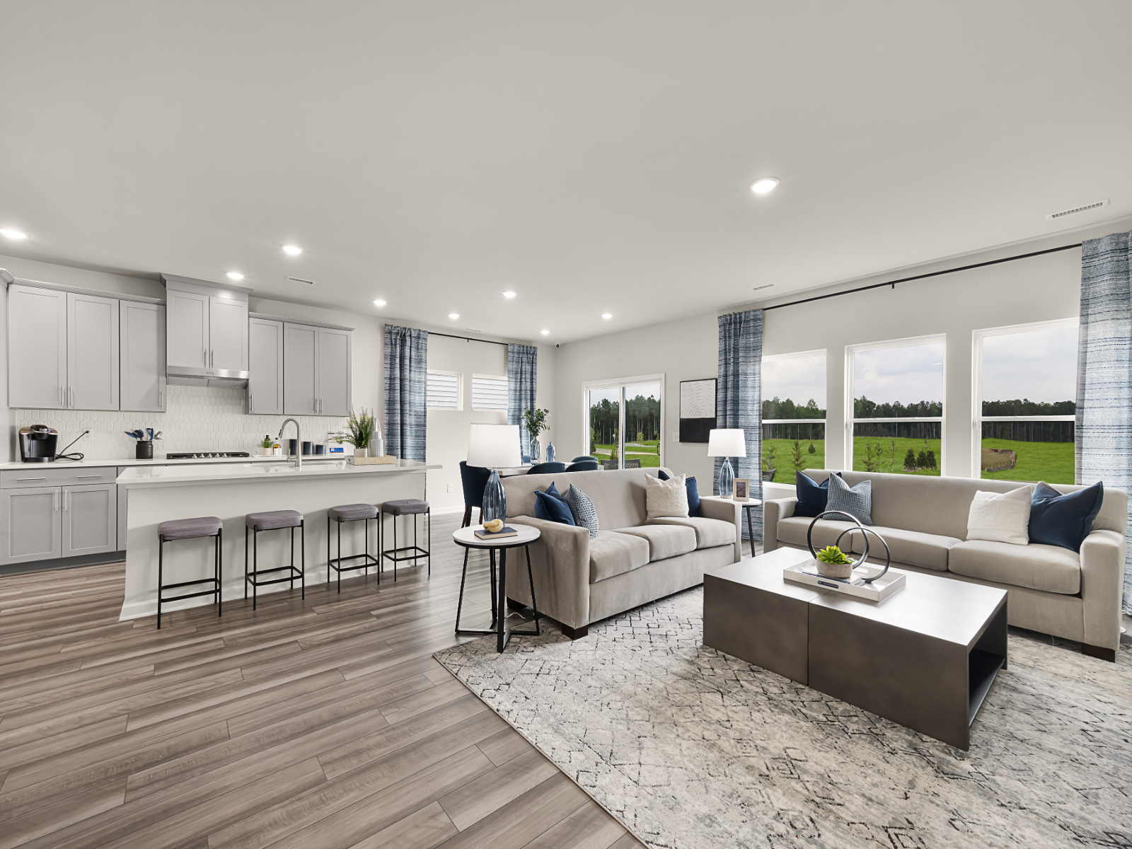 Flex room in the Johnson floorplan at a Meritage Homes community in Wendell, NC.