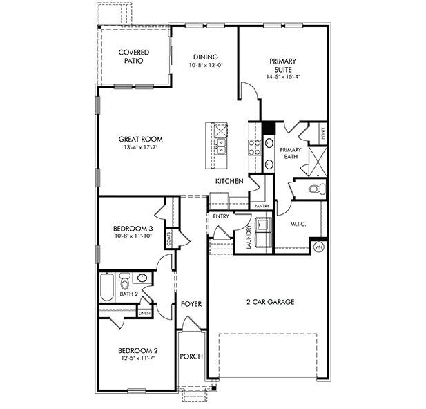 Chandler Floorplan at a Meritage Homes community in Huntsville, Alabama. 