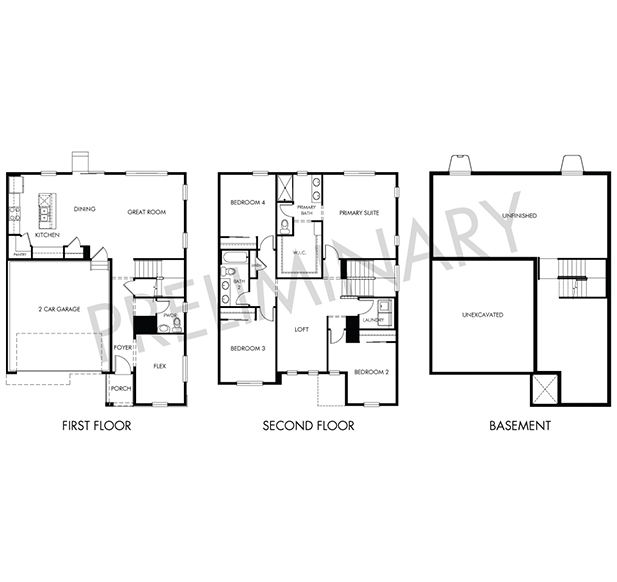 The Twin Peaks floorplan at Hidden Valley, a Meritage Homes community.