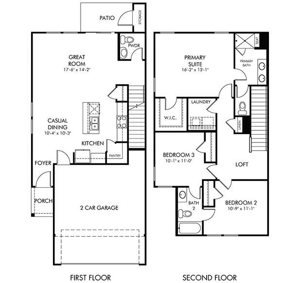 Pearl floorplan at a Meritage Homes community in Charlotte, NC.