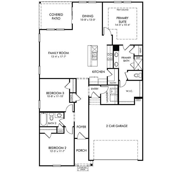 Chandler Floorplan at a Meritage Homes Community in Charlotte, NC.