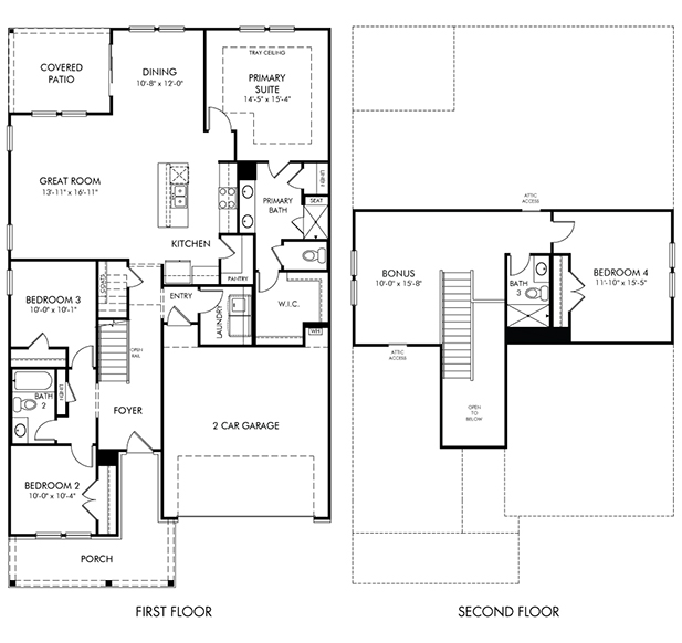 Carolina floorplan at a Meritage Homes Community in Charlotte, NC.