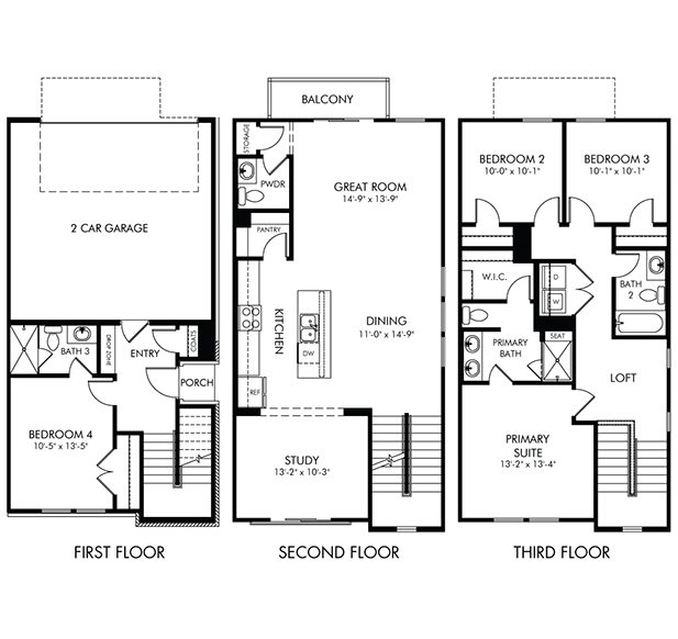 Aden floorplan at a Meritage Homes community in Charlotte, NC.