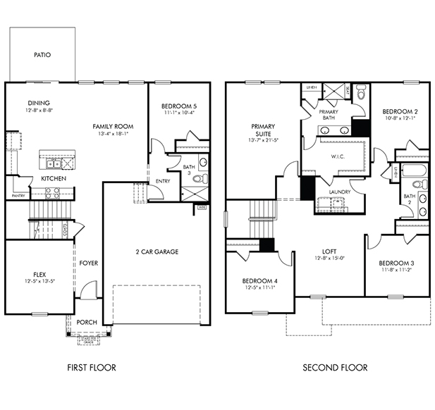 Chatham Floorplan at a Meritage Homes Community in Charlotte, NC.