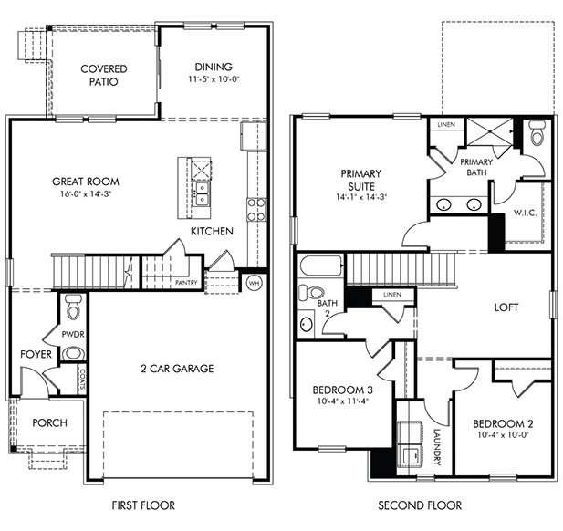 Dallas Floorplan at a Meritage Homes community in Huntsville, Alabama. 