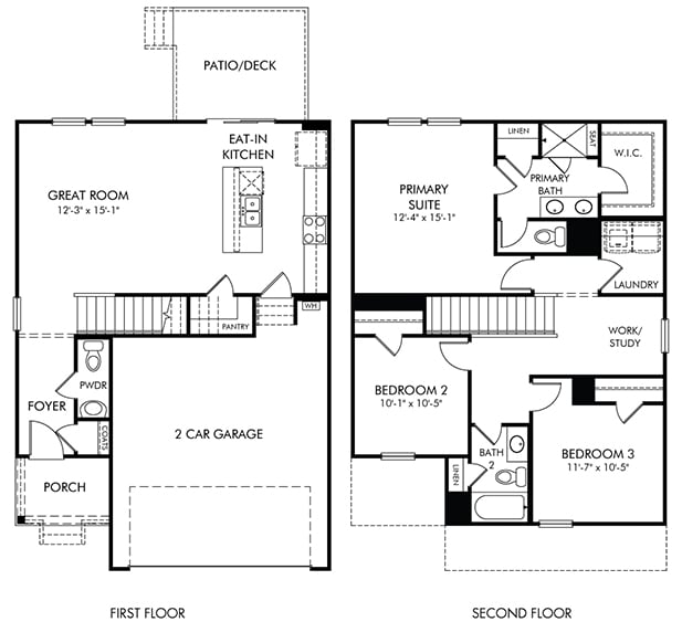 Finley Floorplan at a Meritage Homes community in Charlotte, NC.