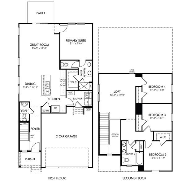 Vienna Floorplan at a Meritage Homes community in Charlotte, NC.
