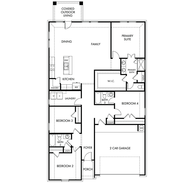 The Preston (403) floorplan layout for a Meritage Homes community in Pflugerville, TX.