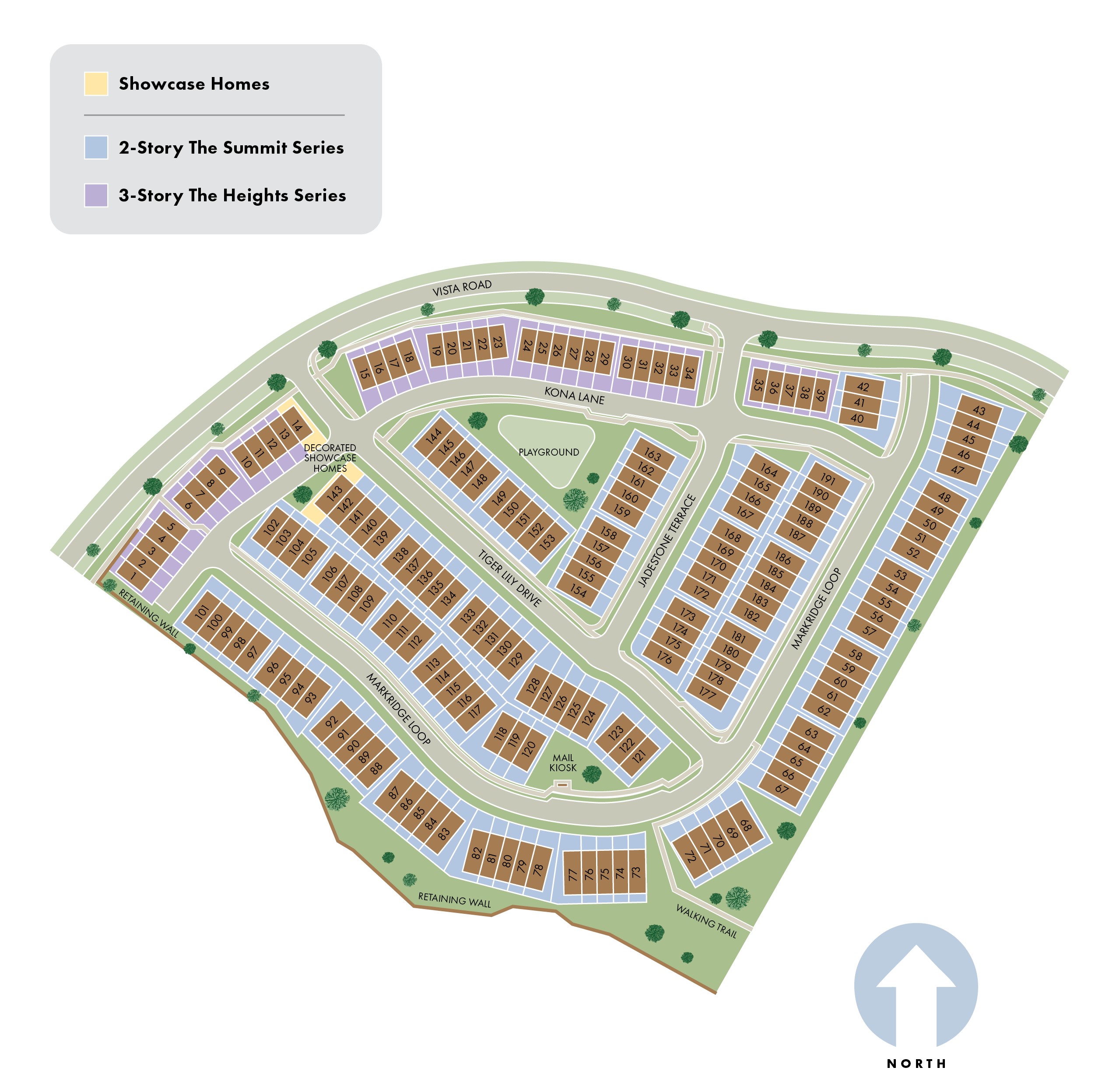 Marketing Map for a Meritage Homes community in Charlotte, NC.