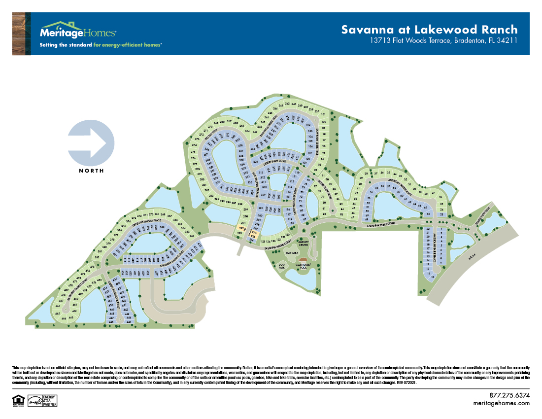 Savanna at Lakewood Ranch community map with new phase