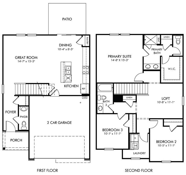 Edenton floorplan at a Meritage Homes Community in Charlotte, NC.