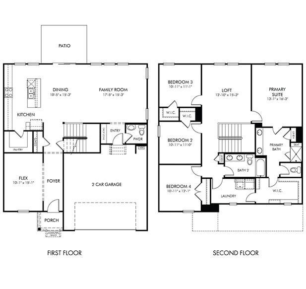 Dakota Floorplan at a Meritage Homes Community in Charlotte, NC.