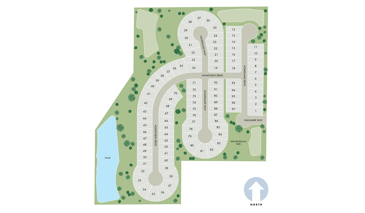 Community Site Map of Hilltop Vistas.