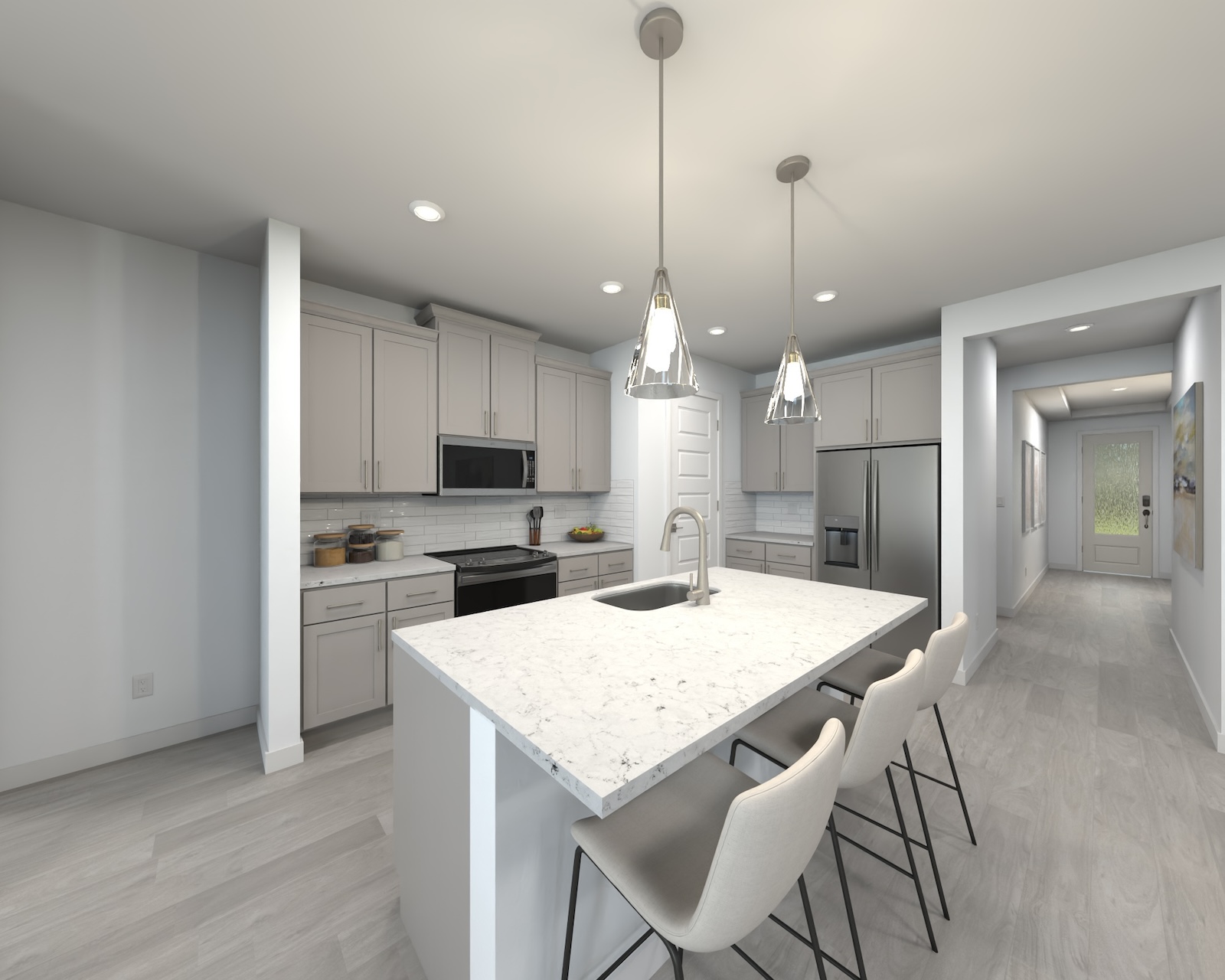 Rendering of the Bergamo Dining Room.