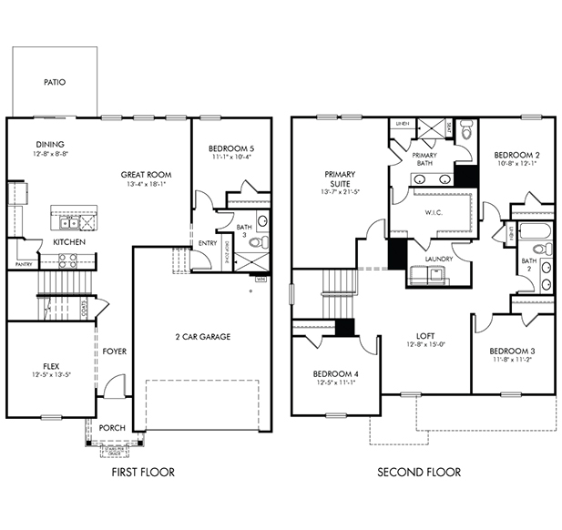 Chatham Floorplan at a Meritage Homes community in Charlotte, NC.