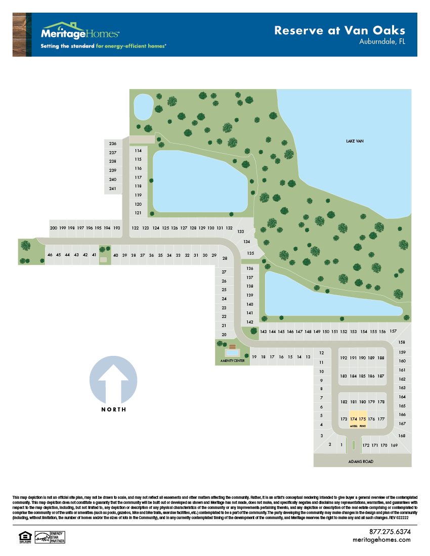 The Reserve at Van Oaks map
