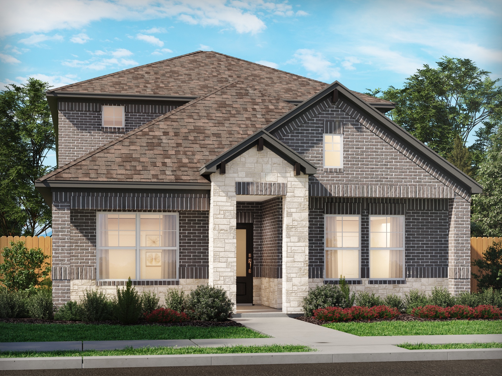 This home — photograph published by the builder