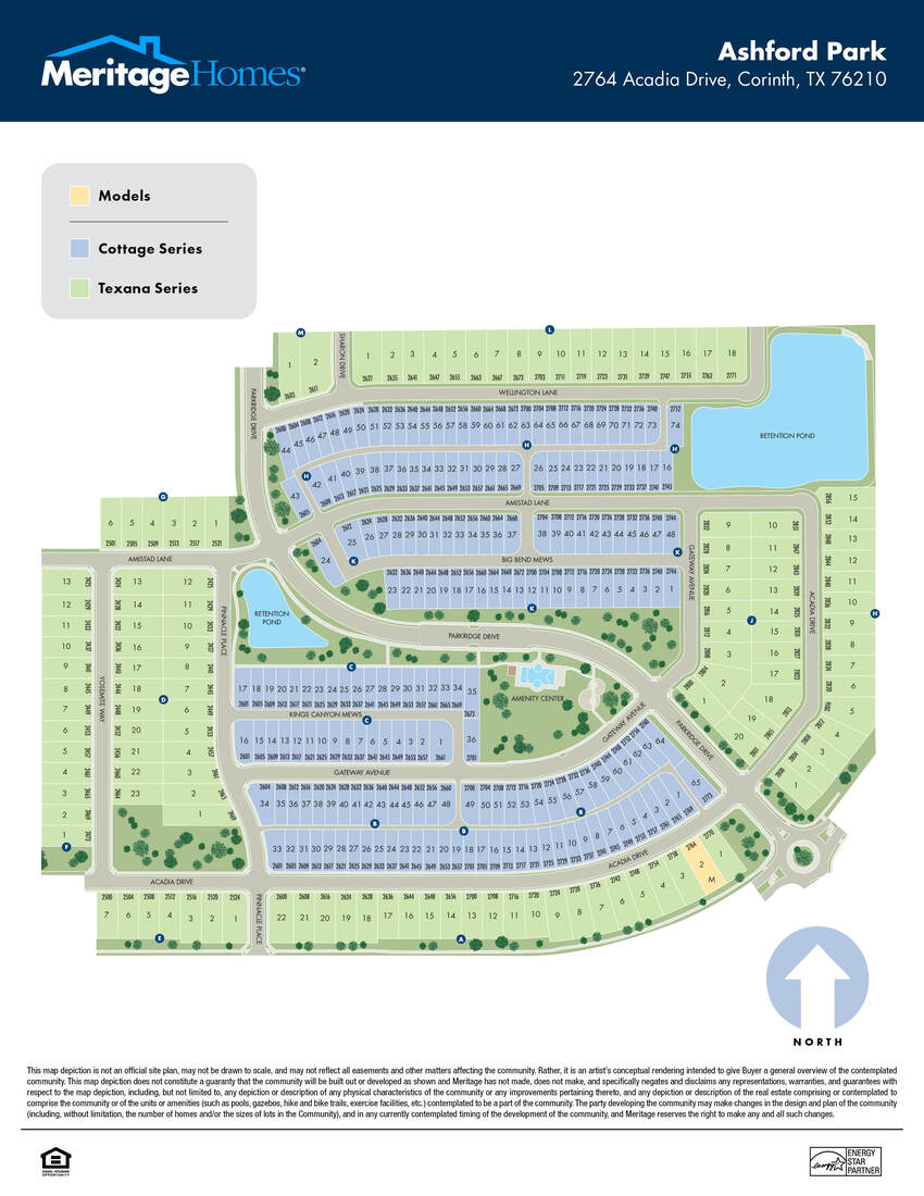Ashford Park Phase 1 and 2 sitemap