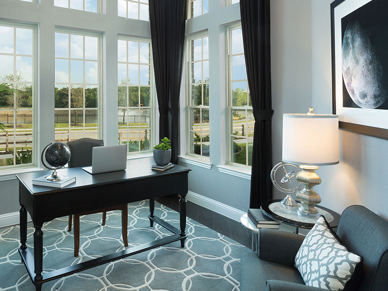 Home Office workspace in Sunroom