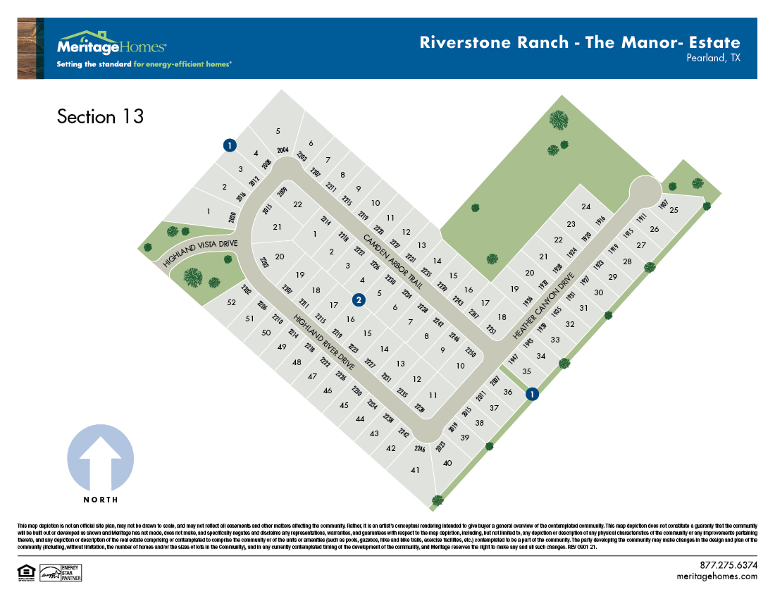 HOU site plan flyer Riverstone Ranch The Manor Estate