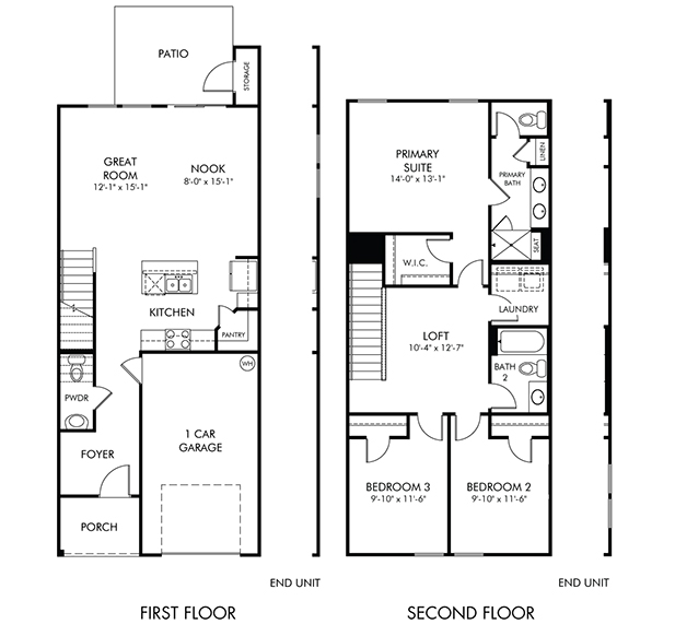 Amber Floorplan at a Meritage Homes community in Charlotte, NC.