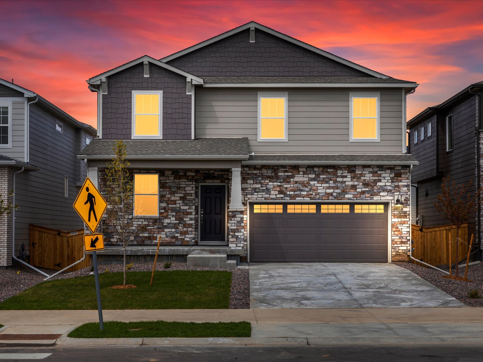 The Bergamot floorplan image taken at a Meritage Homes community in Brighton, CO.