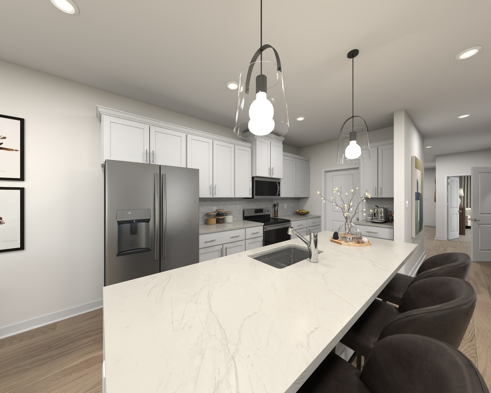 Skip takeout and prep dinner in the well-appointed kitchen.
