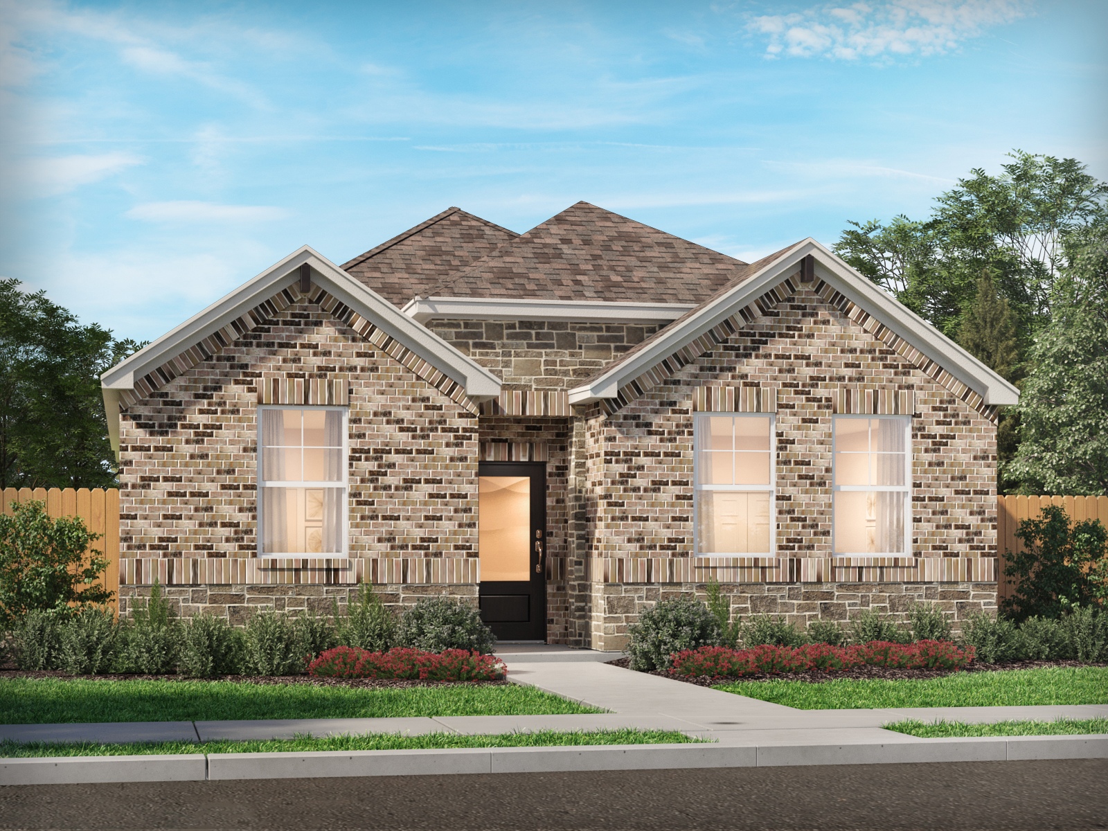 This home — photograph published by the builder