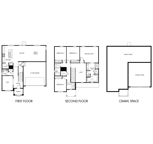 The Monarch floorplan at Westgate by Meritage homes.