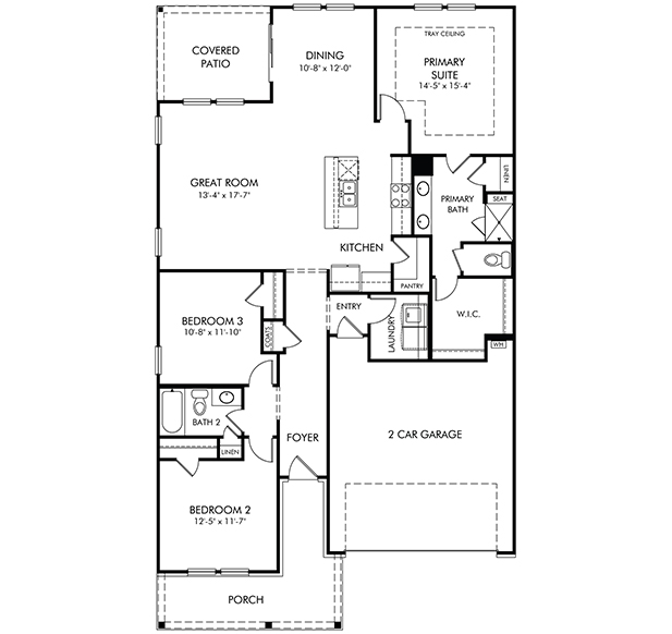 Chandler floorplan at a Meritage Homes Community in Charlotte, NC.