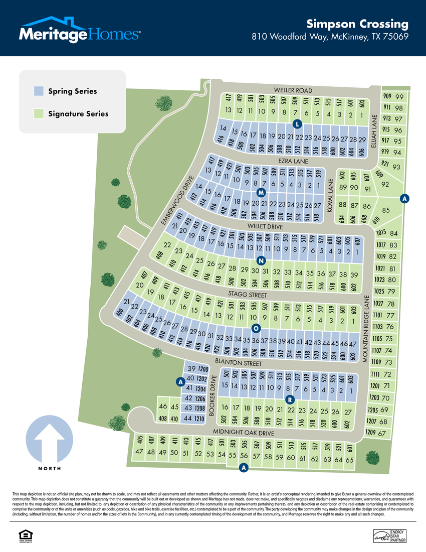 Simpson Crossing site map
