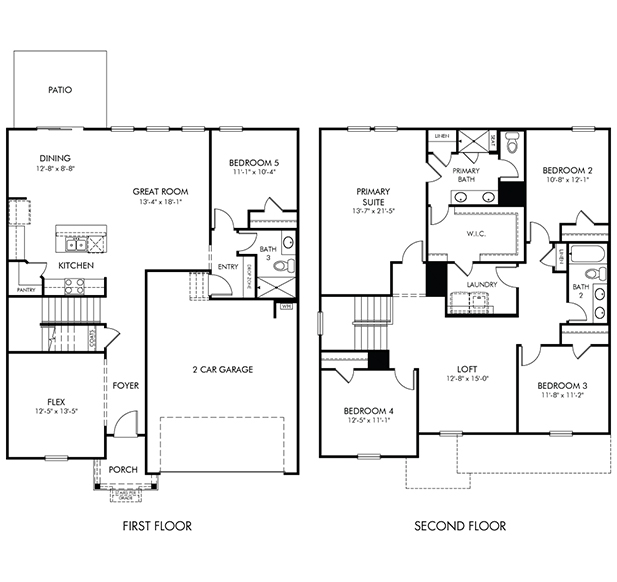 Chatham Floorplan at a Meritage Homes Community in Charlotte, NC.