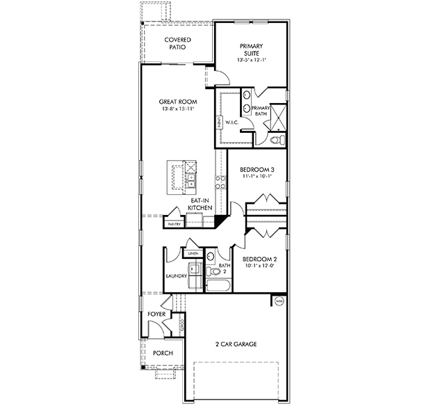 Pendleton Floorplan at a Meritage Homes community in Huntsville, Alabama. 