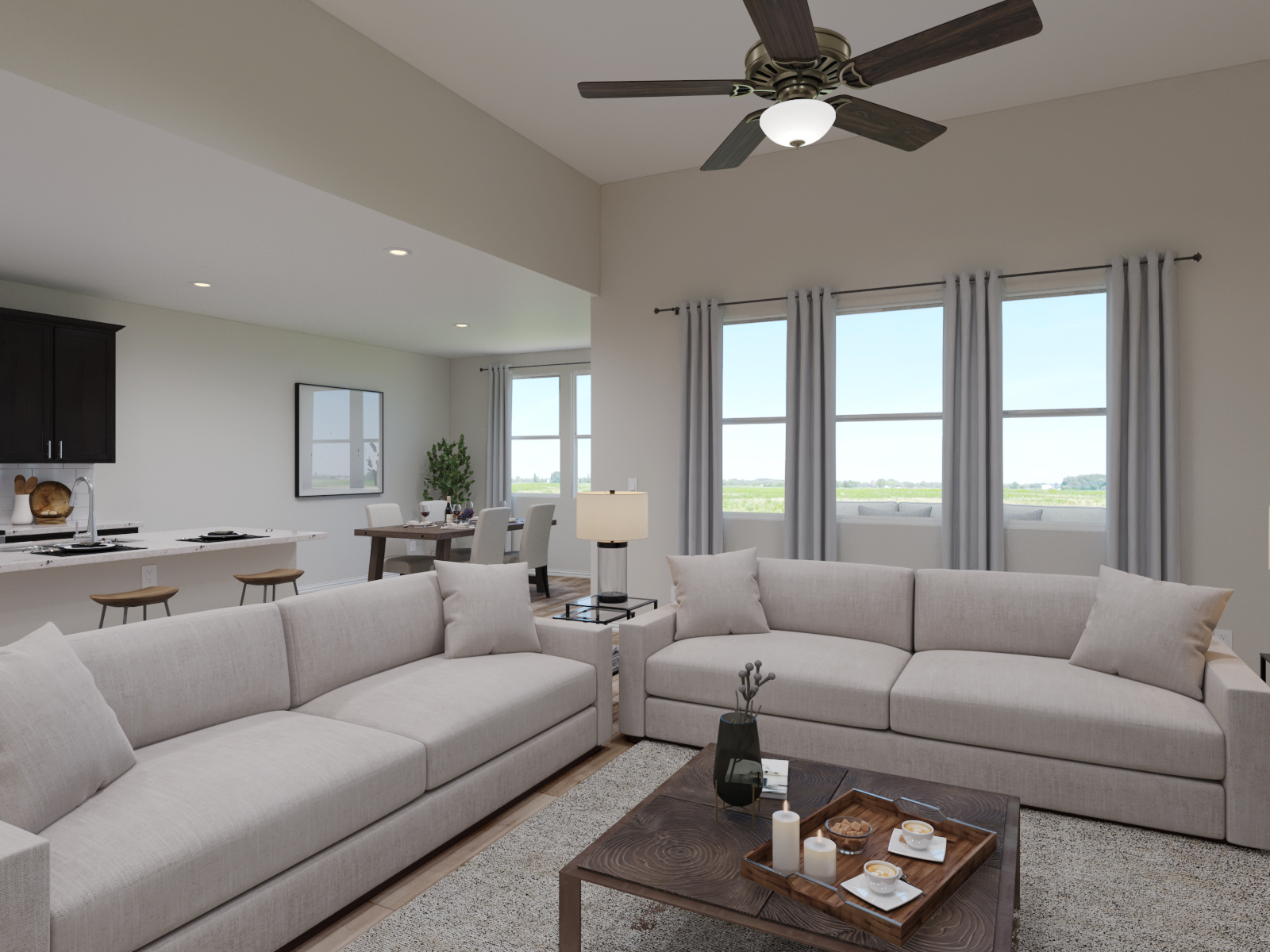 Enjoy having company sit at the island while you cook.