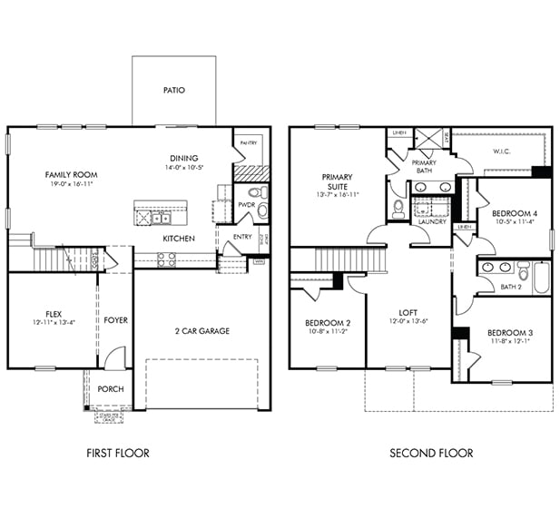 Brentwood Floorplan at a Meritage Homes Community in Charlotte, NC.