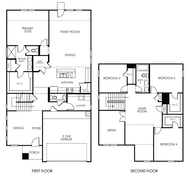 Blueprint of the Sabine (3008) floorplan in San Antonio.