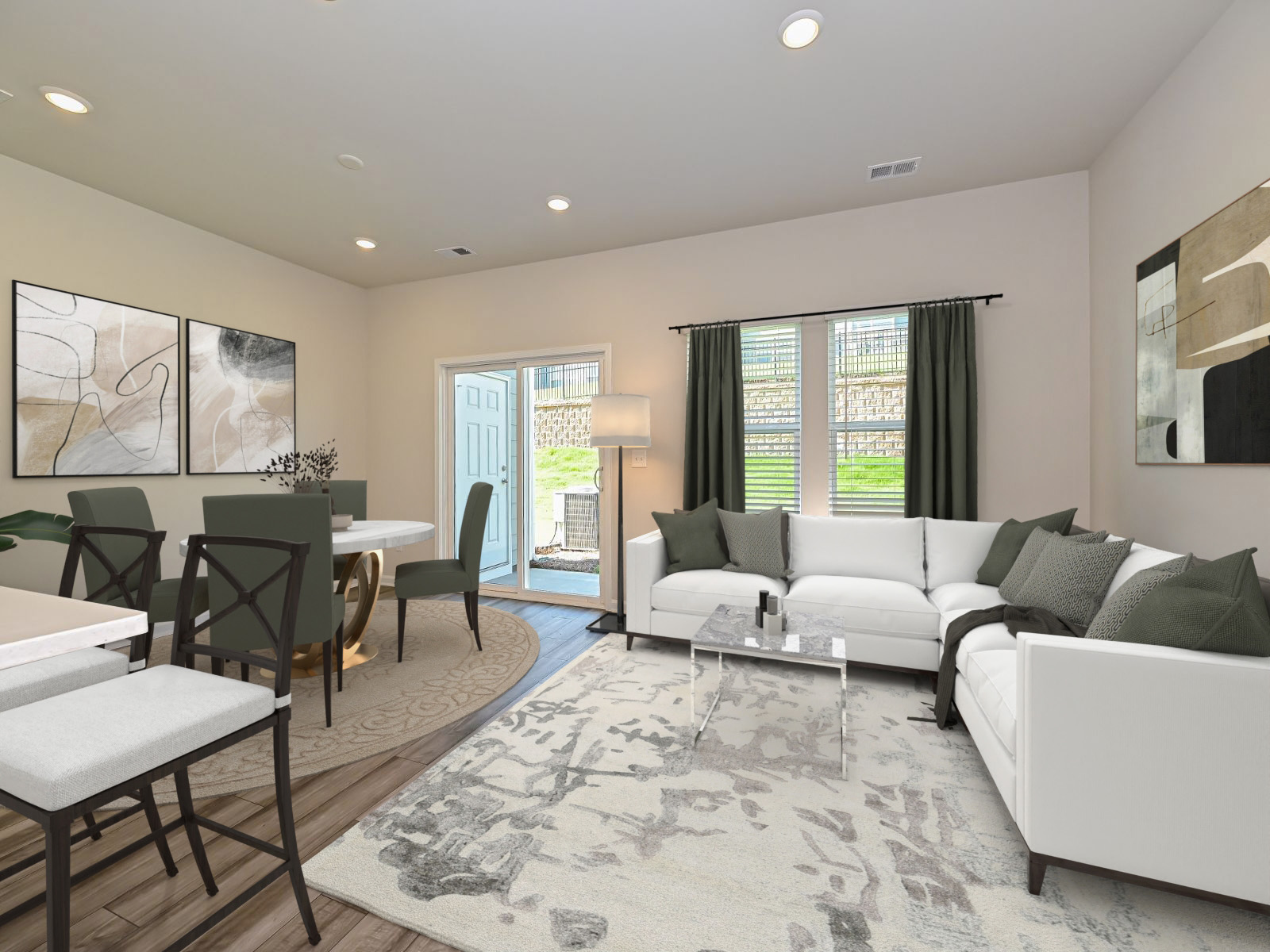 The well-appointed kitchen with a large island and generous pantry makes meal prep a breeze.
