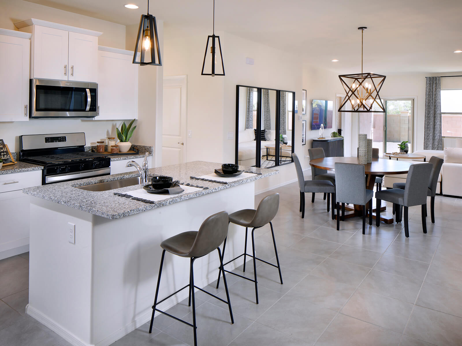 The 1460 floorplan modeled at Sonora at Entrada del Pueblo in Sahuarita, AZ.