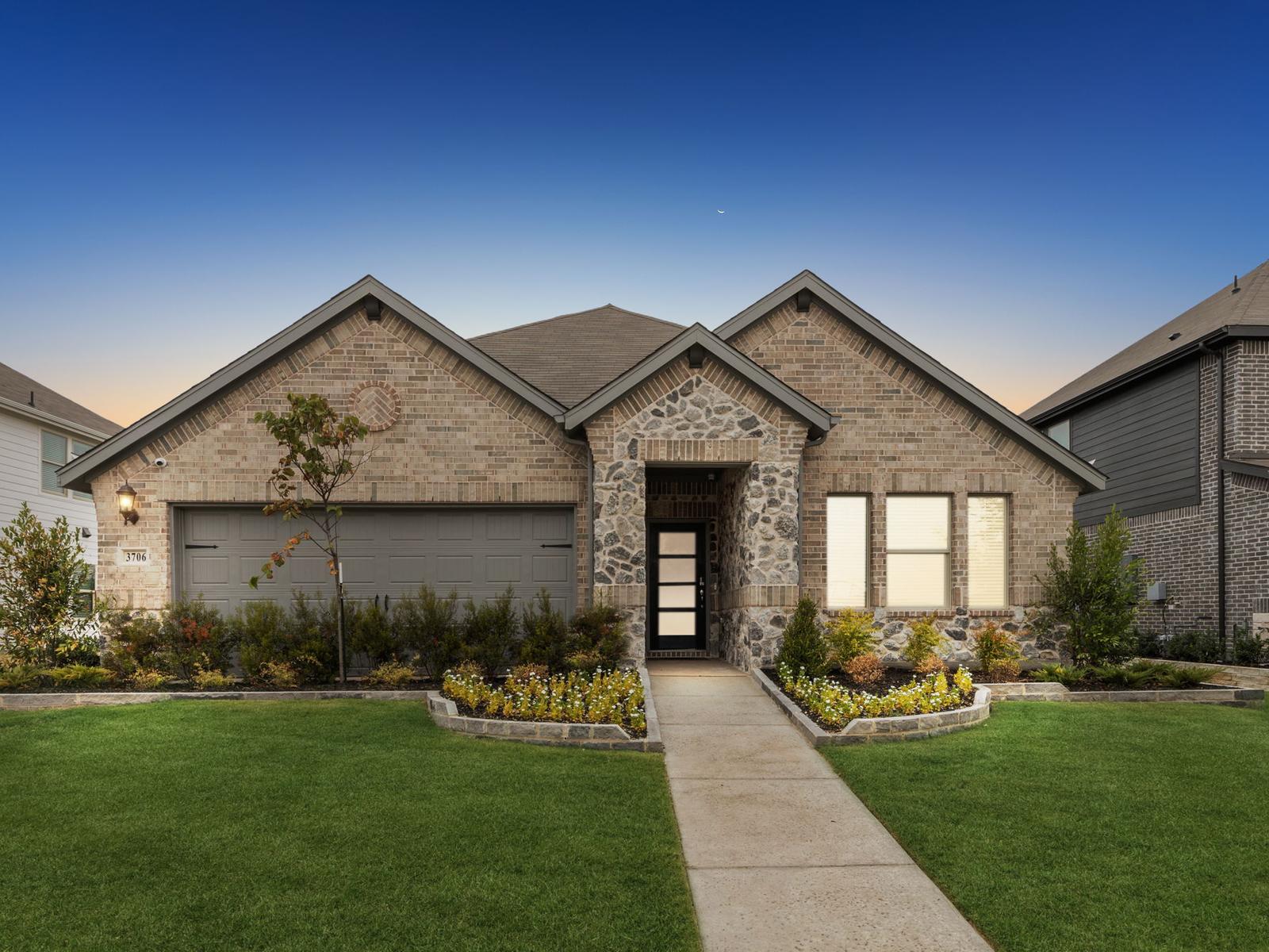 The model home facade of the Henderson.