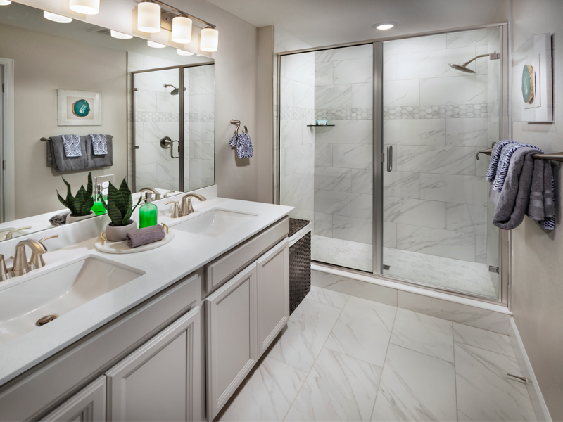 marble flooring in bathroom