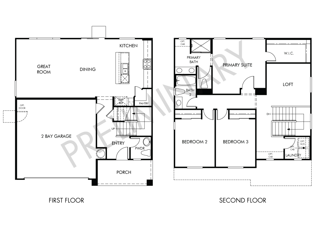 966 sq ft 2 BHK Floor Plan Image - Avenew Projects Misty Winds