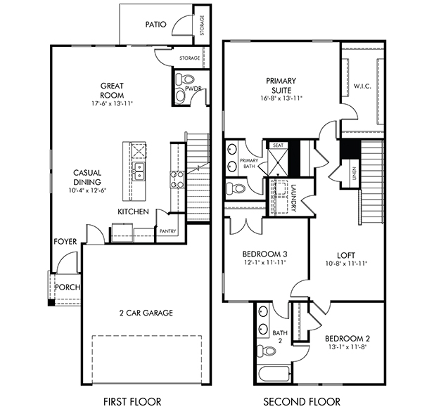 Opal floorplan at a Meritage Homes community in Charlotte, NC.