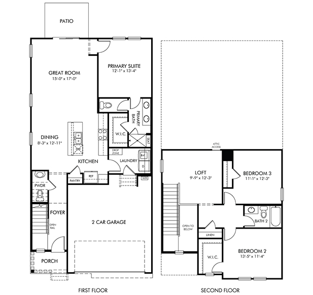 Kirkwood Floorplan at a Meritage Homes community in Charlotte, NC.