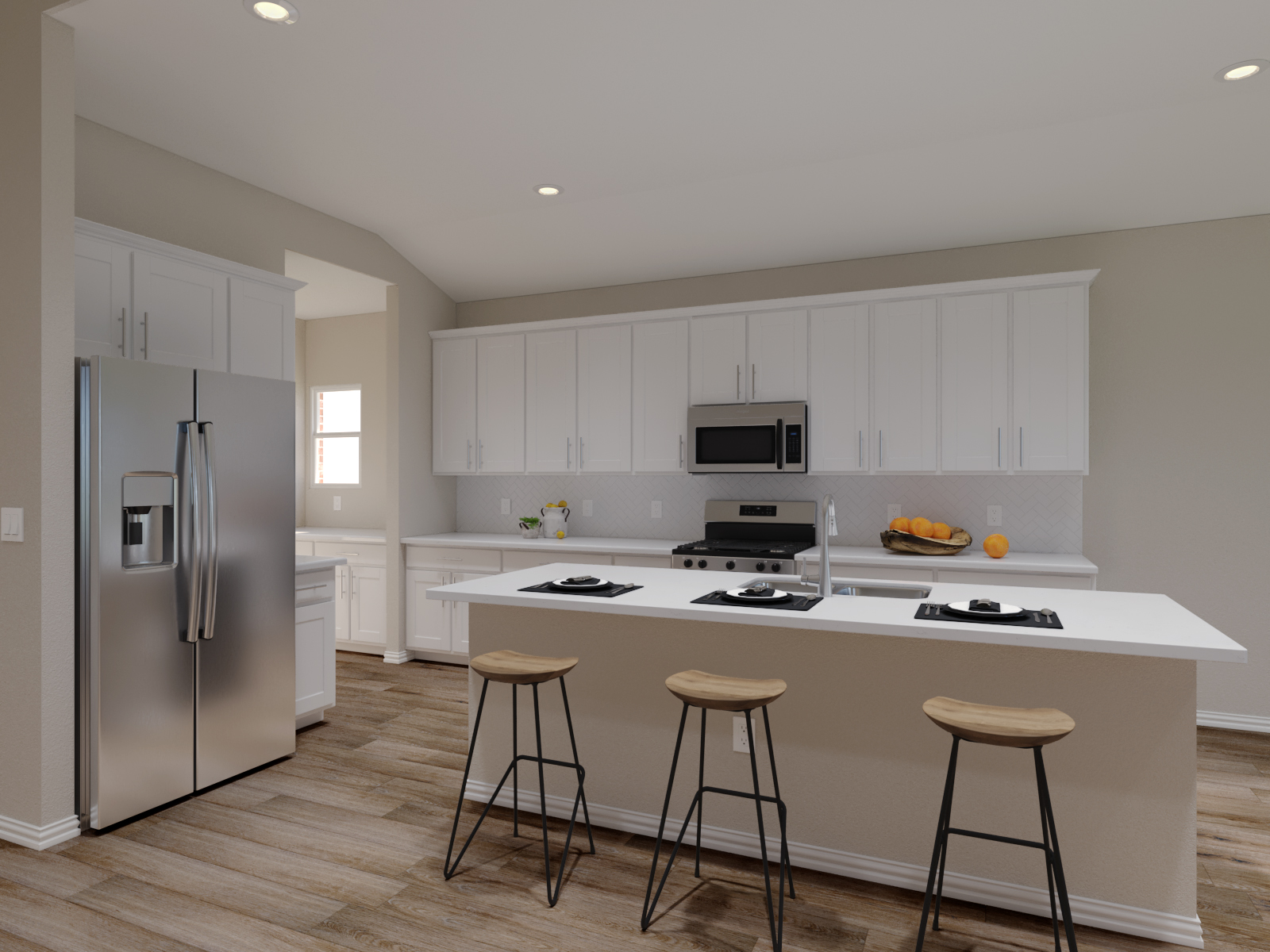 Enjoy having company sit at the island while you cook.
