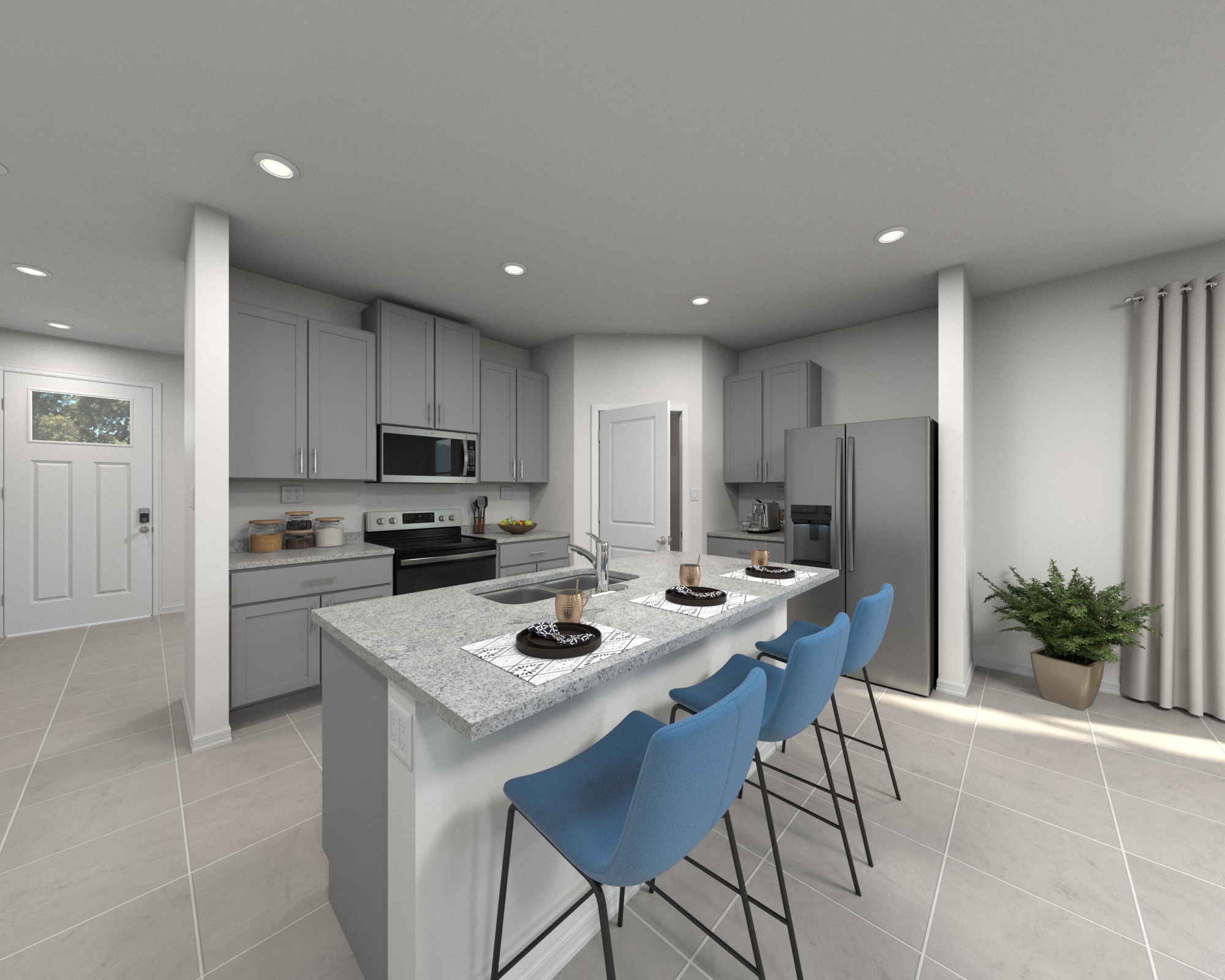 Rendering of the Orchid Kitchen