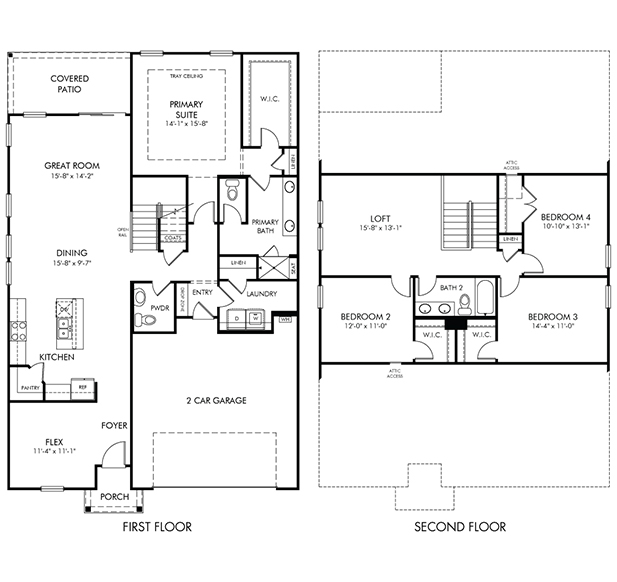 Manchester floorplan at a Meritage Homes community in Charlotte, NC.